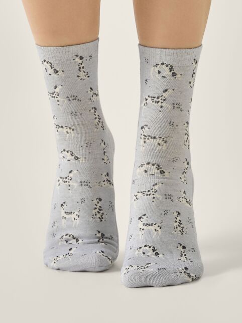 Носки со льном из лимитированной коллекции BEST FRIENDS «Далматин» - купить в интернет-магазине Conte