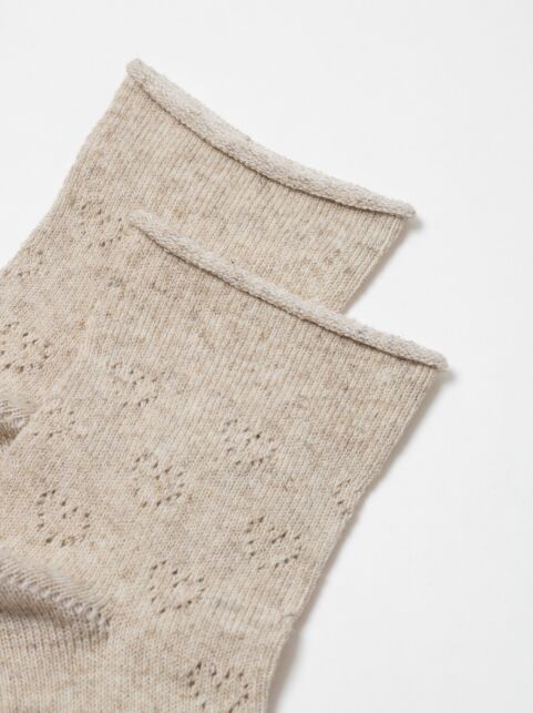 Носки из хлопка и льна с ажурным рисунком - купить в интернет-магазине Conte