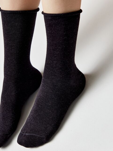Носки без резинки из премиальной пряжи с вискозой и кашемиром - купить в интернет-магазине Conte