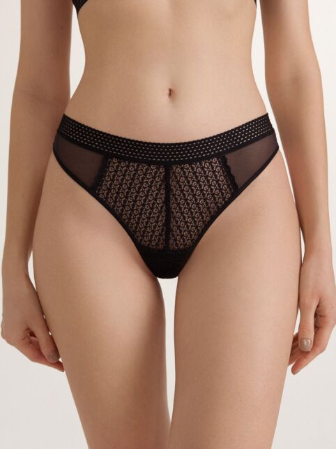 Трусы «бразилиана» из кружева и сетки GOTIC LBR 2983 - купить в интернет-магазине Conte