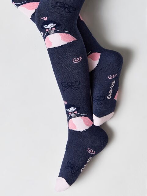 Колготки SOF-TIKI (махровые внутри) с рисунками, модель 523 - купить в интернет-магазине Conte