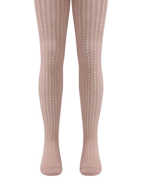 Ажурные пепельно-розовые хлопковые колготки Miss - купить в интернет-магазине Conte