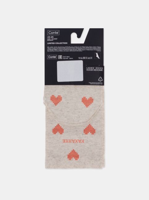 Носки из смесовой пряжи с хлопком и льном «Каханне», модель 675 - купить в интернет-магазине Conte