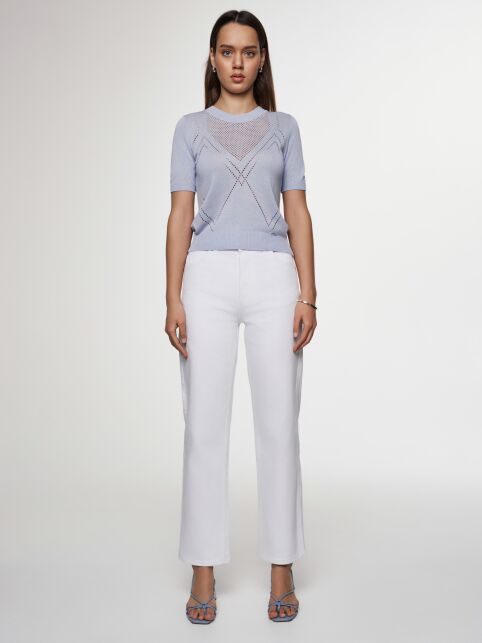 Классические белые джинсы прямого кроя CON-613 - купить в интернет-магазине Conte