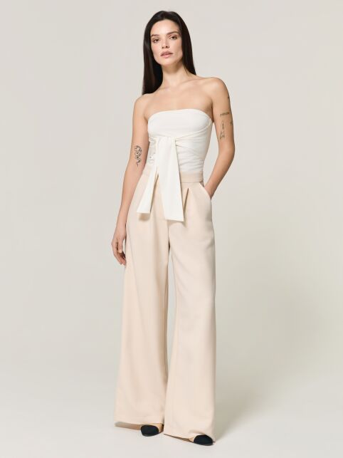 Брюки из костюмного полотна со складками по переду LBK 3326 - купить в интернет-магазине Conte