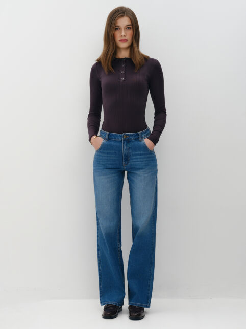 Боди в рубчик с застежкой на кнопках из вискозы LBD 3332 - купить в интернет-магазине Conte