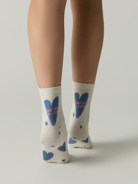 Носки из пряжи со льном «Люби всё в себе» - купить в интернет-магазине Conte
