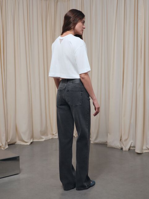 Чёрные джинсы straight ULTRA-LONG с эффектом потёртостей СON-799 - купить в интернет-магазине Conte