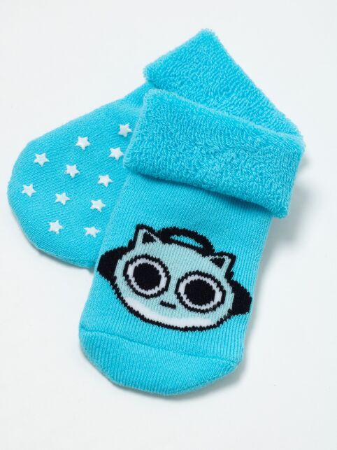 Махровые бирюзовые носки SOF-TIKI с антискользящей стопой - купить в интернет-магазине Conte
