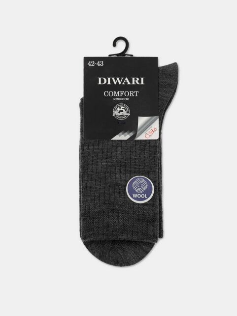 Теплые носки в рубчик с шерстью COMFORT - купить в интернет-магазине Conte