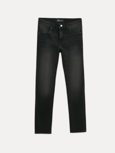 Чёрные джинсы slim с эффектом потёртостей CNM-02 Чёрные джинсы slim с эффектом потёртостей CNM-02 - купить в интернет-магазине Conte