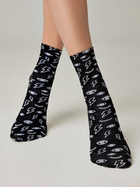 Носки c тату-рисунками «Eyes&Moon» - купить в интернет-магазине Conte