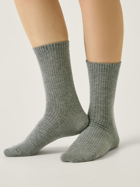 Удлинённые хлопковые носки CLASSIC в рубчик - купить в интернет-магазине Conte