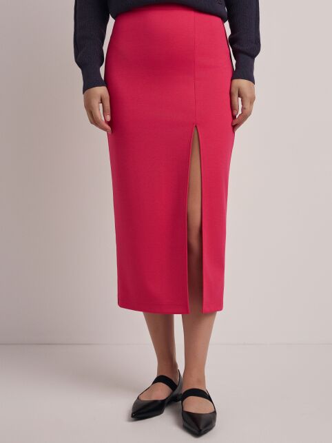 Юбка-midi из костюмного полотна с разрезом LU 3017 - купить в интернет-магазине Conte