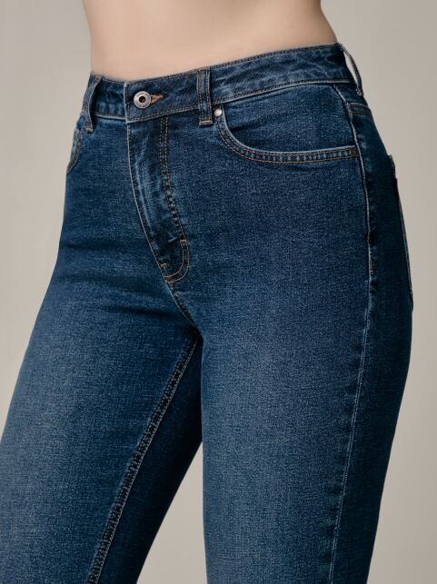 Классические джинсы size plus с высокой посадкой CON-604 - купить в интернет-магазине Conte