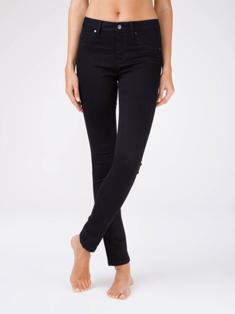 Моделирующие черные Джинсы Skinny с высокой посадкой CON-96 Lycra® - купить в интернет-магазине Conte
