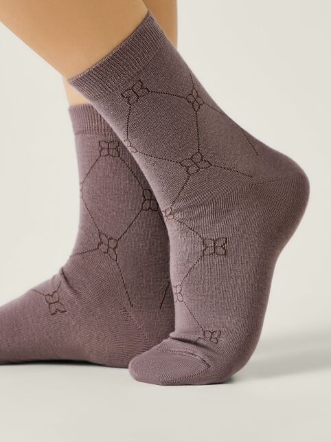 Носки из хлопка с геометрическим рисунком CLASSIC - купить в интернет-магазине Conte