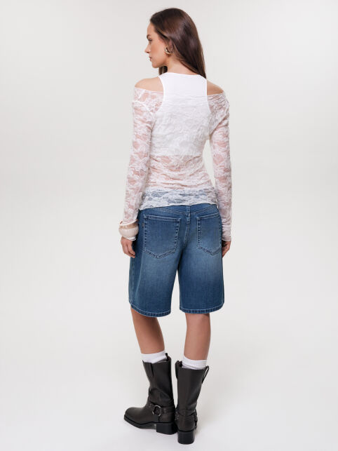 Лонгслив из цветочного кружева с топом LBL 3490 - купить в интернет-магазине Conte