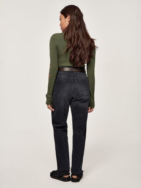 Джинсы mom с высокой посадкой и квадратными карманами CON-544 - купить в интернет-магазине Conte