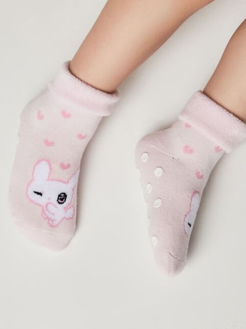 Махровые светло-розовые носки SOF-TIKI с антискользящей стопой - купить в интернет-магазине Conte