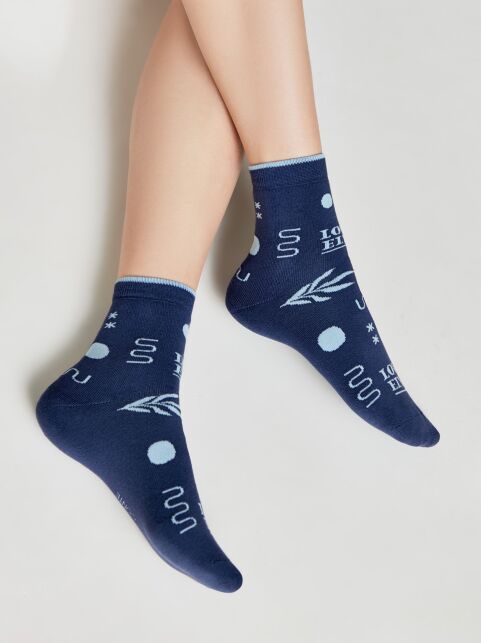 Махровые носки из хлопка с рисунком «lovely» COMFORT - купить в интернет-магазине Conte