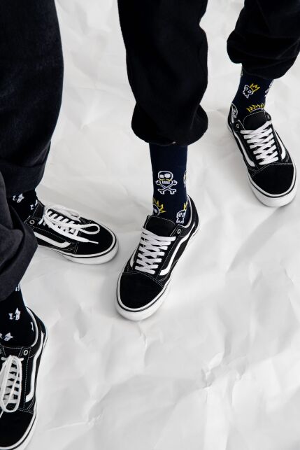 Хлопковые носки с рисунком «Skeleton» - купить в интернет-магазине Conte