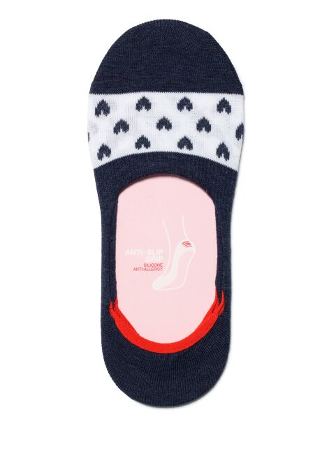 Хлопковые подследники CLASSIC с рисунком «сердечки» - купить в интернет-магазине Conte