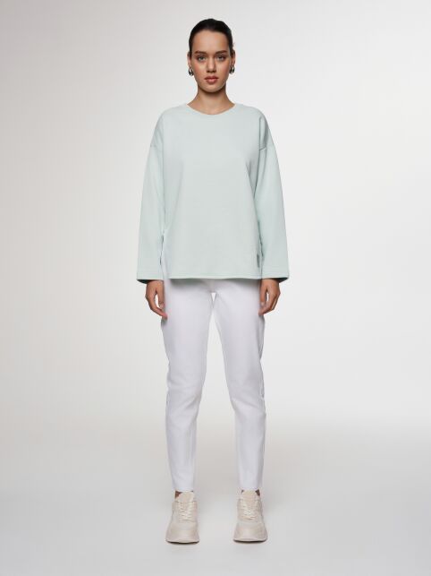 Белые джинсы slim fit с застежкой на пуговицы CON-647 - купить в интернет-магазине Conte