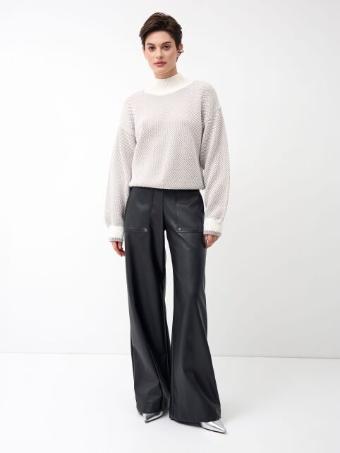 Джемпер объёмного силуэта с воротником-стойкой LDK 24118 - купить в интернет-магазине Conte