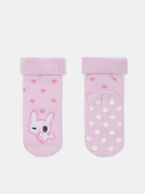 Махровые светло-розовые носки SOF-TIKI с антискользящей стопой - купить в интернет-магазине Conte