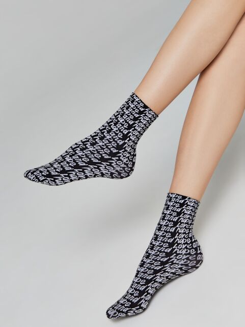 Плотные носки с вывязанным рисунком «Love» - купить в интернет-магазине Conte