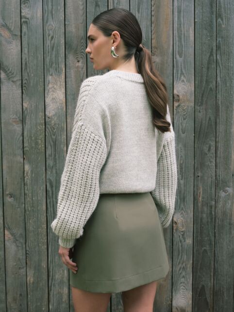 Юбка- mini на запах с декоративной булавкой LU 3261 - купить в интернет-магазине Conte