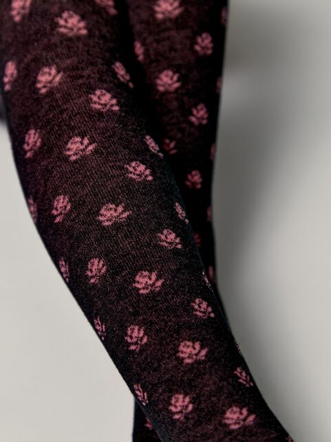 Хлопковые колготки с рисунком «цветы» - купить в интернет-магазине Conte