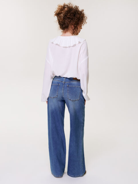 Блуза из вискозы с воланами и декоративными завязками LBL 3477 - купить в интернет-магазине Conte