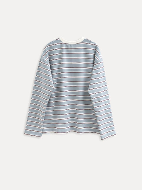 Лонгслив в полоску из интерлока LD 3591 - купить в интернет-магазине Conte
