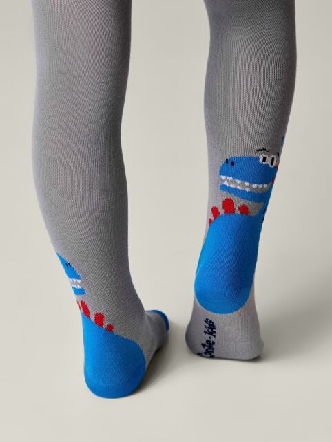 Хлопковые колготки с рисунком «Динозаврики» - купить в интернет-магазине Conte