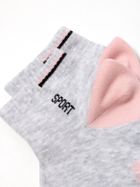 Короткие светло-серые спортивные носки ACTIVE lycra®, модель 957 - купить в интернет-магазине Conte