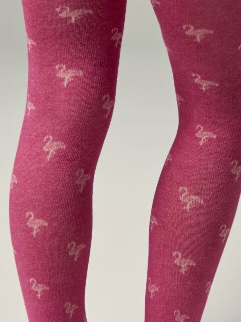 Хлопковые колготки с рисунком «фламинго» - купить в интернет-магазине Conte