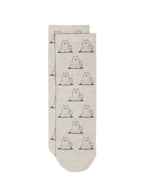 Носки со льном из лимитированной коллекции BEST FRIENDS «Самоед» - купить в интернет-магазине Conte