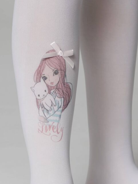 Колготки из микрофибры с рисунком и декором LOVELY - купить в интернет-магазине Conte