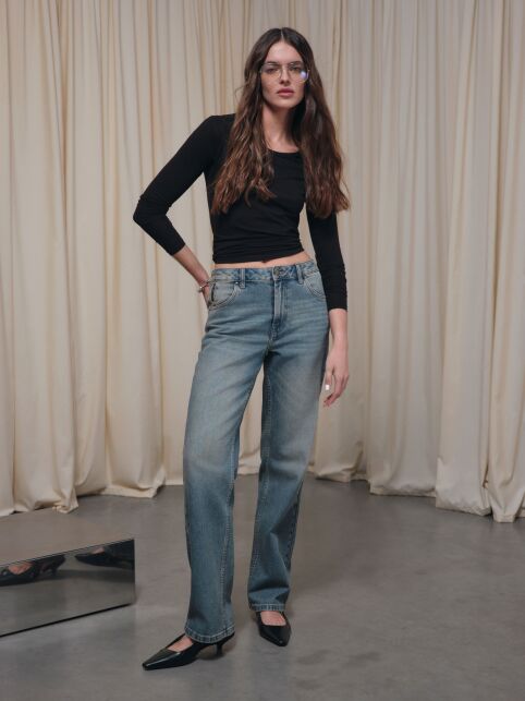 Джинсы straight винтажной варки СON-793 - купить в интернет-магазине Conte