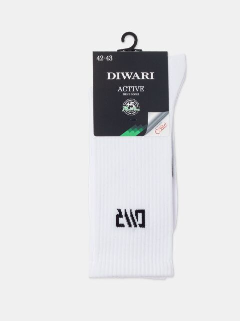 Удлиненные носки из хлопка в рубчик с рисунком Diwari - купить в интернет-магазине Conte