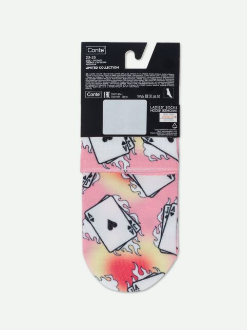 Укороченные носки с хлопком «Playing cards» - купить в интернет-магазине Conte