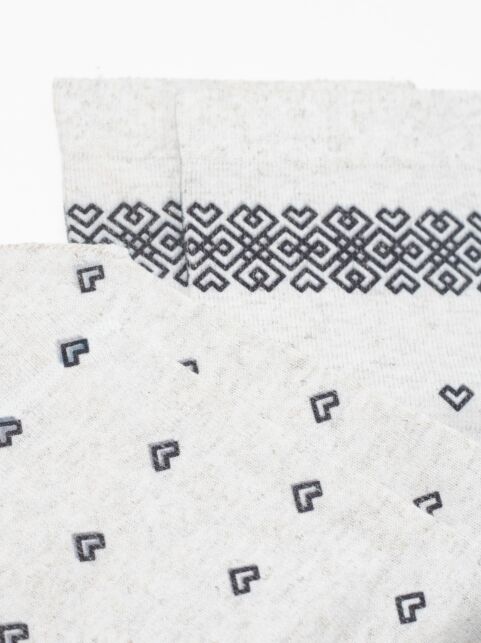 Носки из смесовой пряжи с хлопком и льном «Сердечки» - купить в интернет-магазине Conte