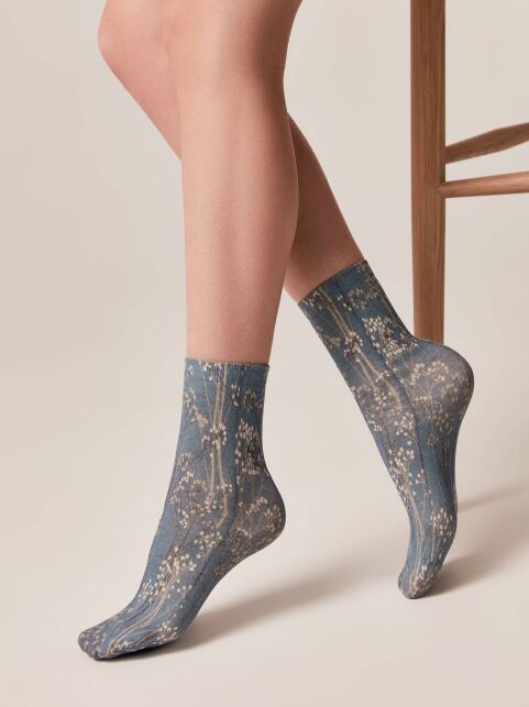 Носки из хлопка и льна «Field plants» - купить в интернет-магазине Conte