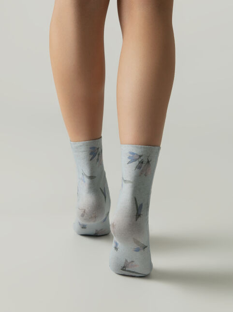 Носки из пряжи со льном «Лепестки» - купить в интернет-магазине Conte