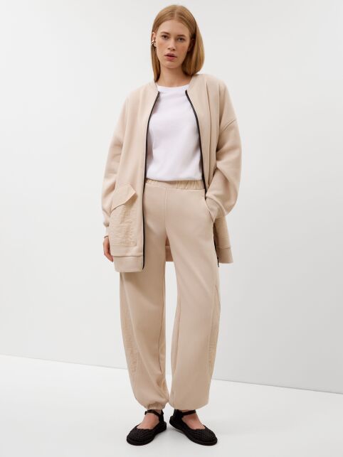 Джоггеры из футера на флисе с рельефными швами LBK 3227 - купить в интернет-магазине Conte