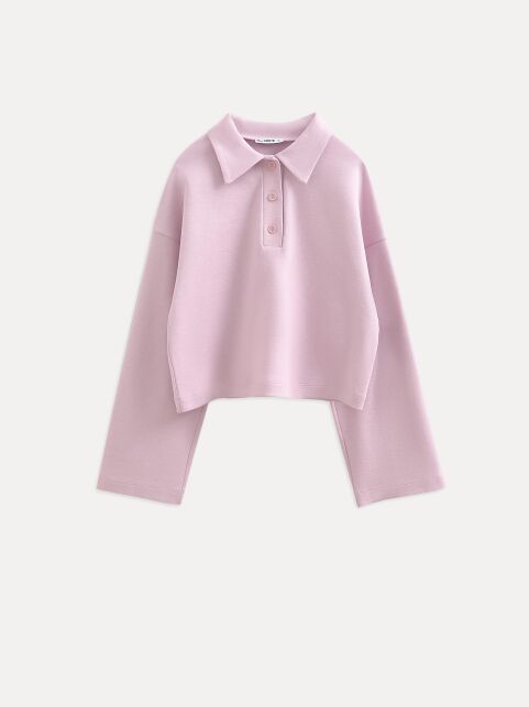 Джемпер-поло из футера-пике LD 3458 - купить в интернет-магазине Conte