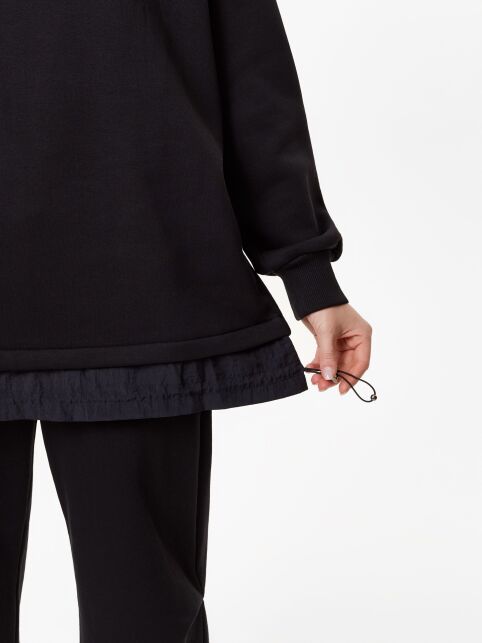 Джемпер из футера с фактурной вставкой по низу LD 3224 - купить в интернет-магазине Conte