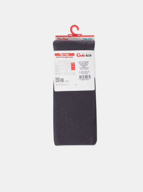 Хлопковые колготки TIP-TOP темно серые с рисунком "гонка" - купить в интернет-магазине Conte